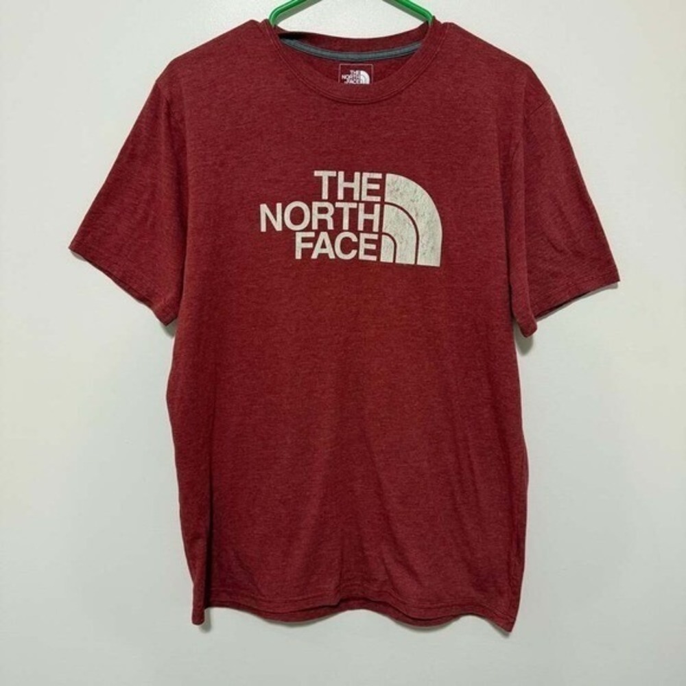 The North Face Mens Red Heathered Graphic Logo T-Shirt Size Medium Standard Fit